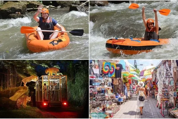 Ayung River Tubing + Ubud + Night Safari