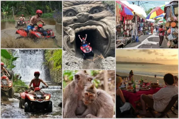 Gorilla Cave ATV Ride + Jimbaran Sunset Dinner Tour