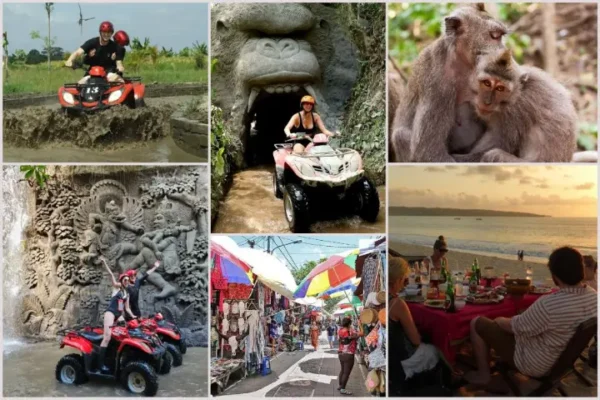 Kingkong Cave ATV Ride + Jimbaran Sunset Dinner Tour