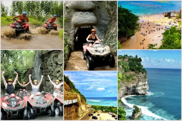 Kingkong Cave ATV Ride + Uluwatu Cliff Temple Tour