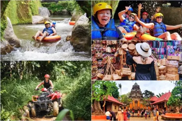 Lazy Cave River Tubing + ATV Ride + Ubud Tour