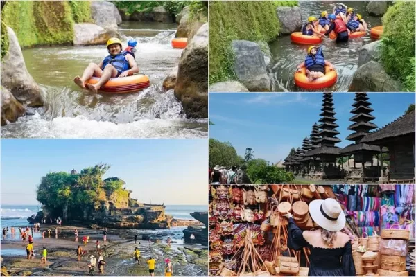 Lazy Cave River Tubing + Tanah Lot Sea Temple Tour
