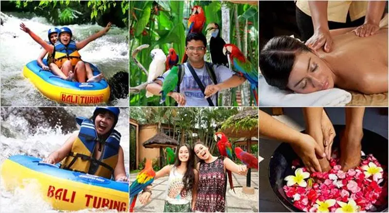 Pakerisan River Tubing + Bali Bird Park + Spa Tour