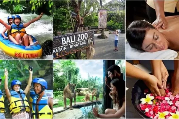 Pakerisan River Tubing + Bali Zoo + Spa Tour