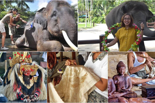 Hand Washing The Elephant + Barong Dance & Arts Village Tour